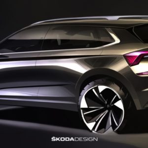 First sketches of the ŠKODA KAMIQ rear