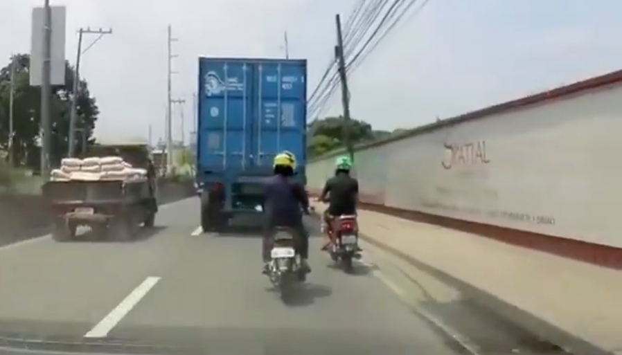Helmet saves life rider following
