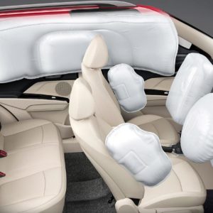 Mahindra XUV  backseat and airbags