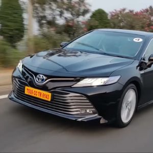 Toyota Camry Hybrid Review front quarter