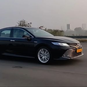 Toyota Camry Hybrid Review front wuarter side