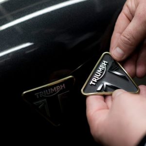 Triumph Thruxton TFC Unveiled badge