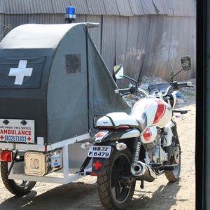 Bajaj V Ambulance rear