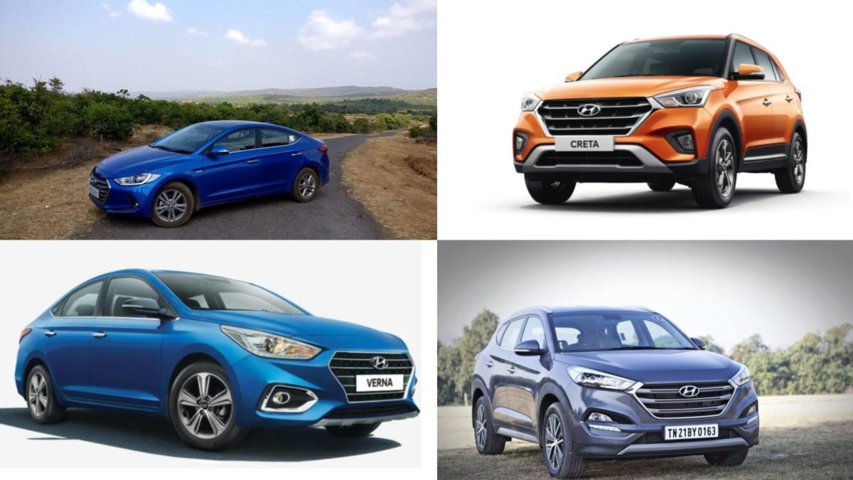 Hyundai cars in India collage