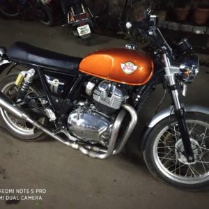 Royal Enfield Interceptor  Two into One Exhaust side view