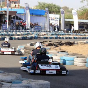 Volkswagen Ameo Cup  Drivers Selection participants undergoing karting session rear