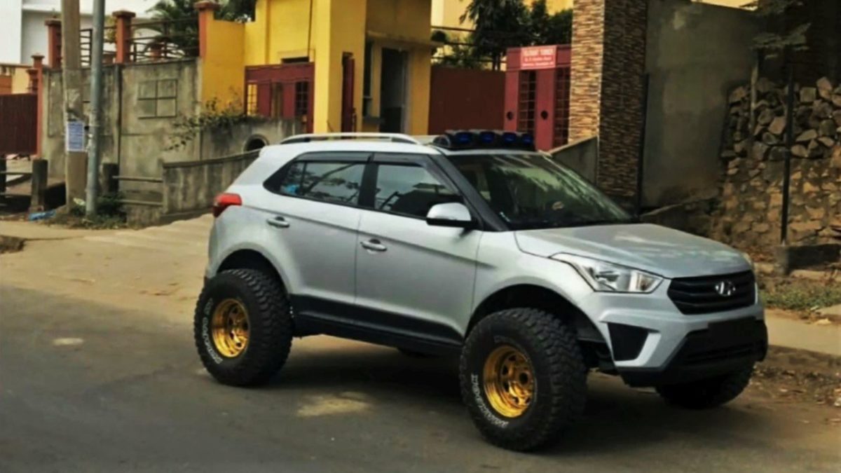 modified Hyundai Creta with monster tyres featured image