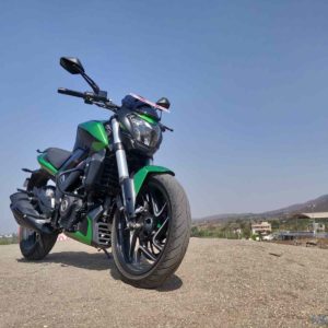 Bajaj Dominar front low angle