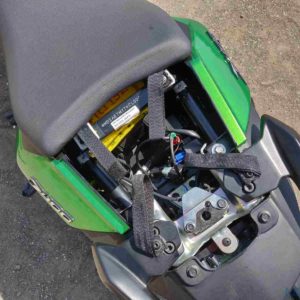 Bajaj Dominar rear seat bungee straps