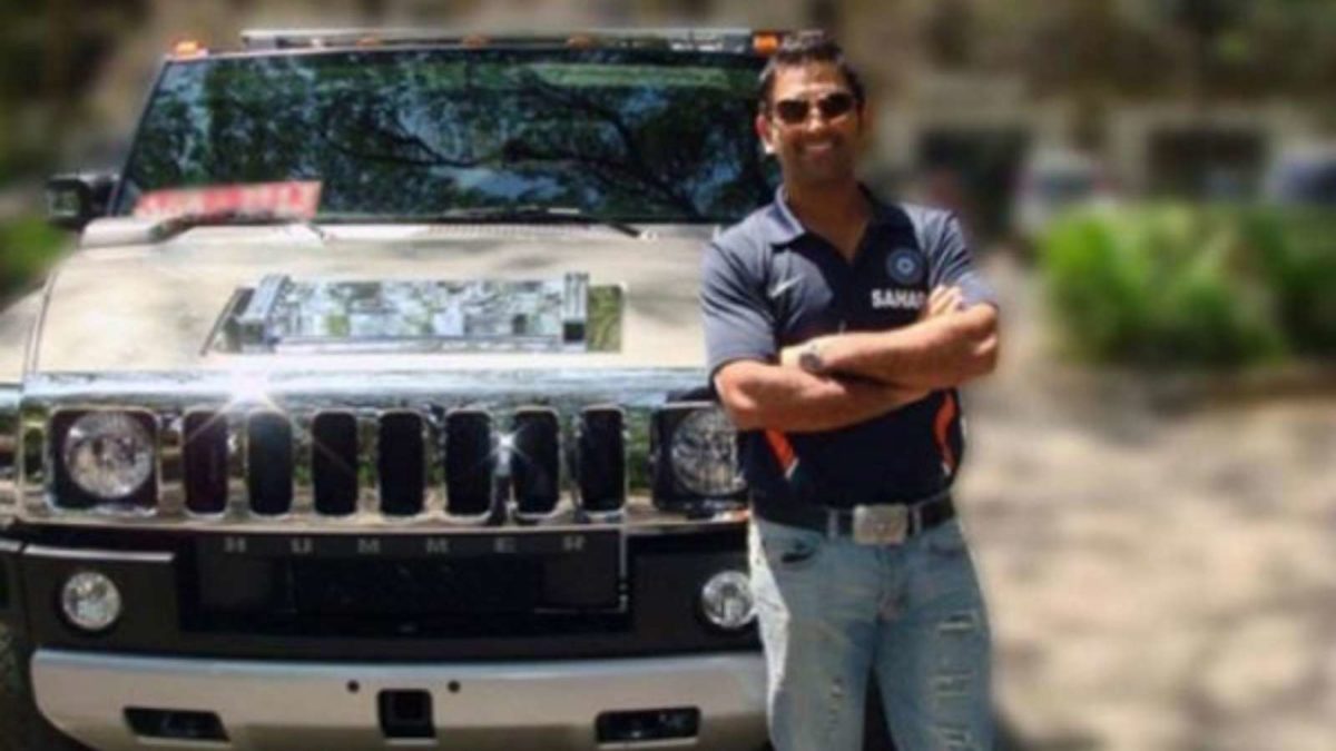 Dhoni drives a hummer