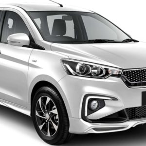 Ertiga Suzuki Sport white front quarter