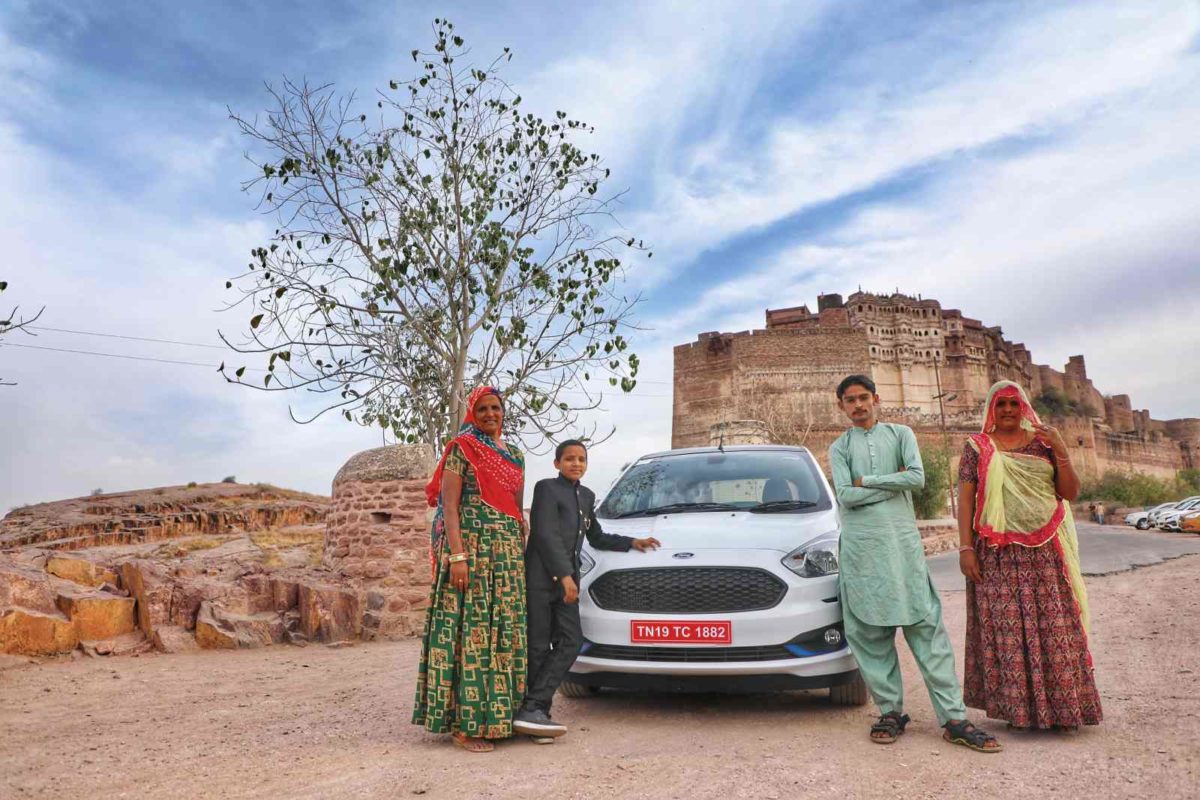 New Ford Figo with people