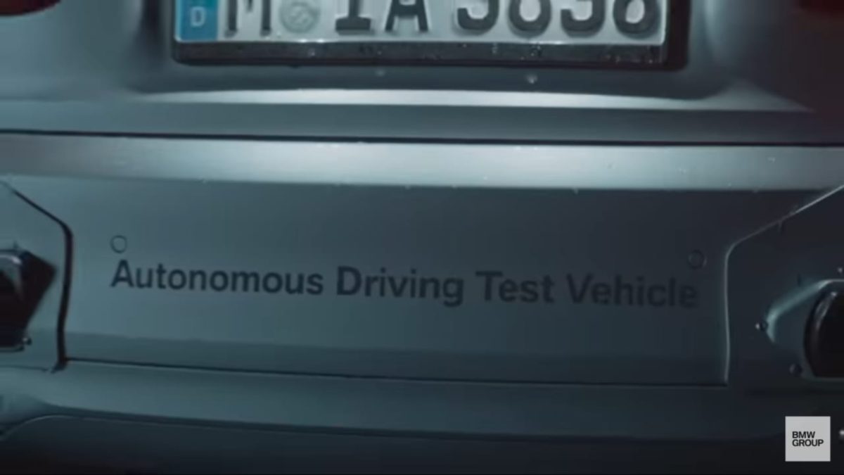 BMW Autonomous driving test vehicle rear bumper