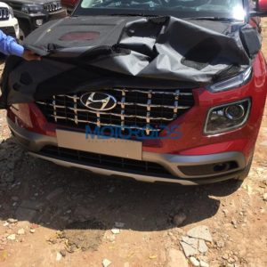 Hyundai Venue spied front bumper