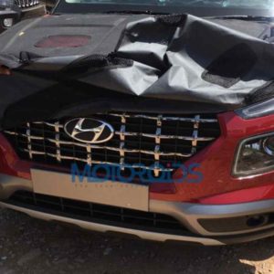 Hyundai Venue spied front bumper resized