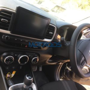 Hyundai Venue spied steering wheel