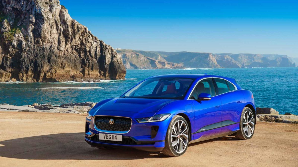 Jaguar I Pace front quarter blue