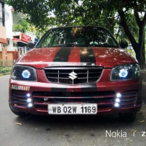 Modified  kmh Maruti Alto projector headlamps