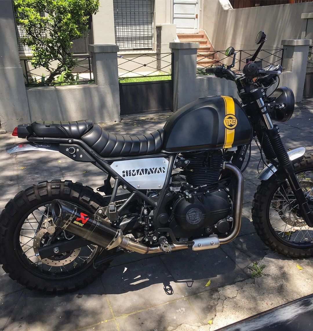 Modified Royal Enfield Himalayan By STG Tracker side profile