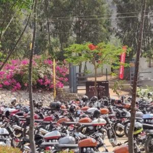 Royal Enfield cc Owners Breakfast Meet distant view