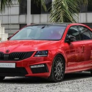 Skoda Octavia RS Inferno front quarter