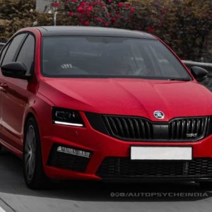 Skoda Octavia RS Inferno left quarter rolling