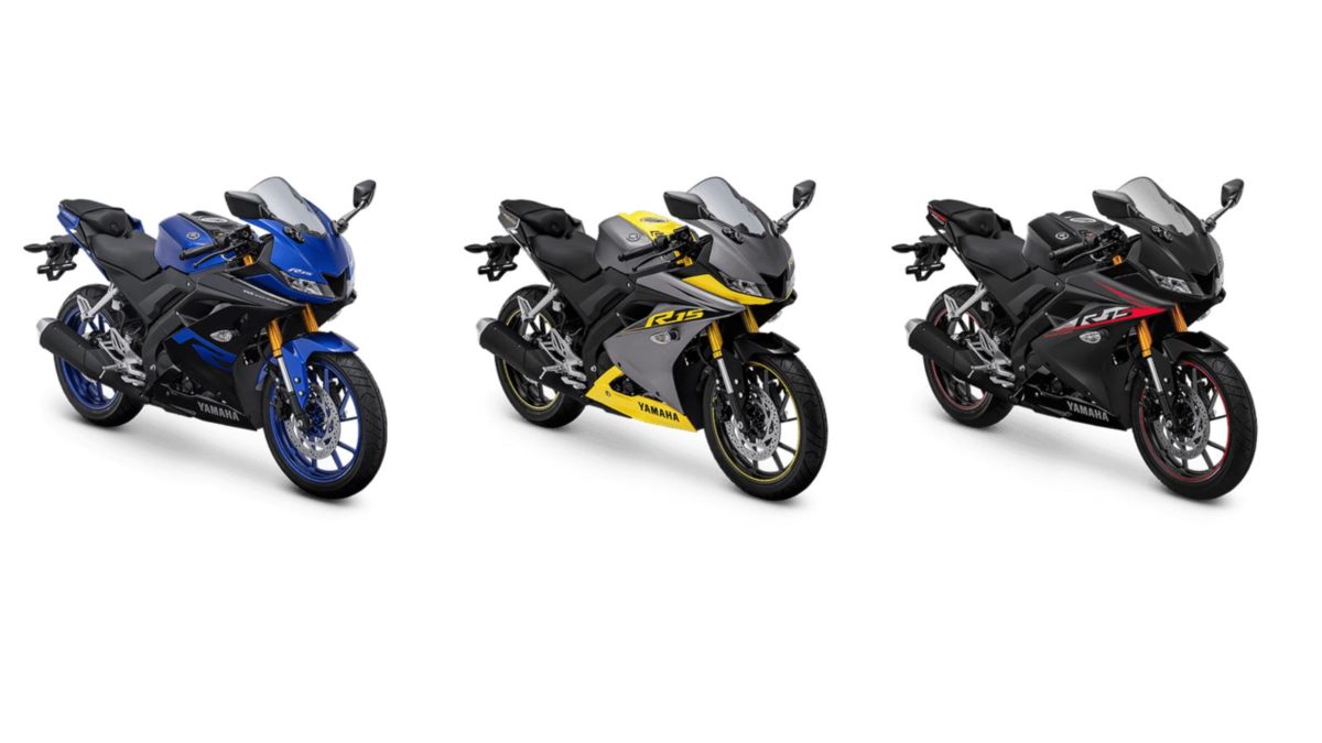 Yamaha R15 new colours collage