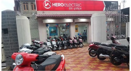 hero battery bike showroom