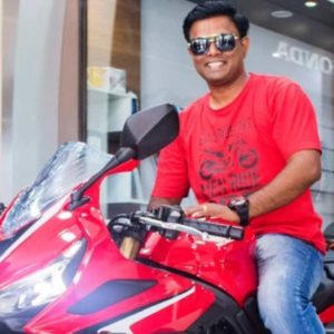 Honda CBRR deliveries begin owner on bike