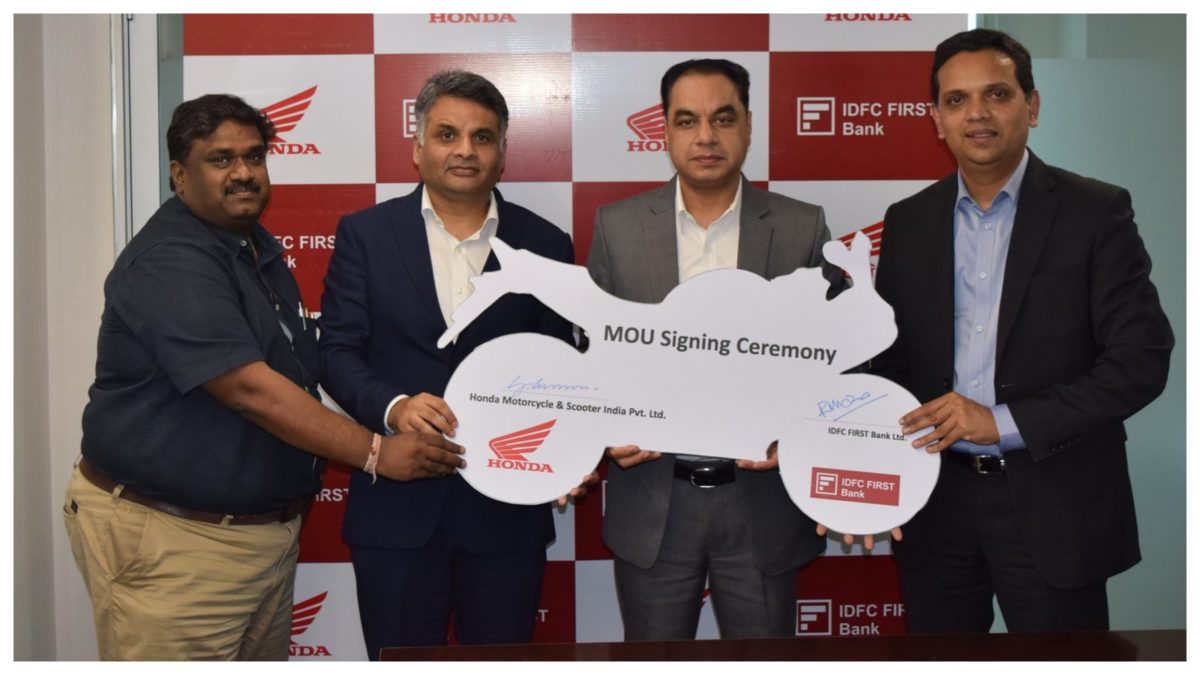 Honda signs Memorandum of Understanding MoU with IDFC First Bank Ltd
