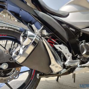 Suzuki Gixxer SF  First Ride Review Exhuast Can