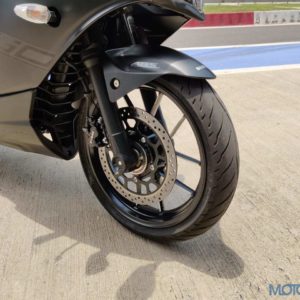 Suzuki Gixxer SF  First Ride Review Front Tyre