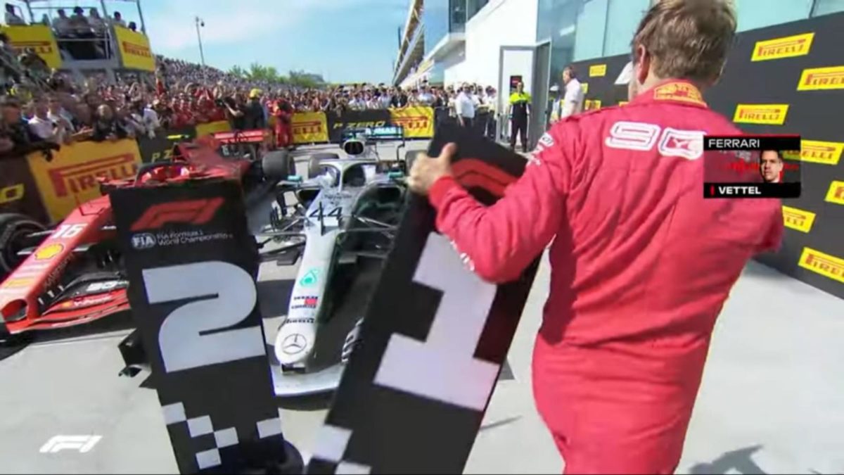 Canadian GP 2019 Vettel replaces the position planks Canadian GP 2019 Vettel replaces the position planks