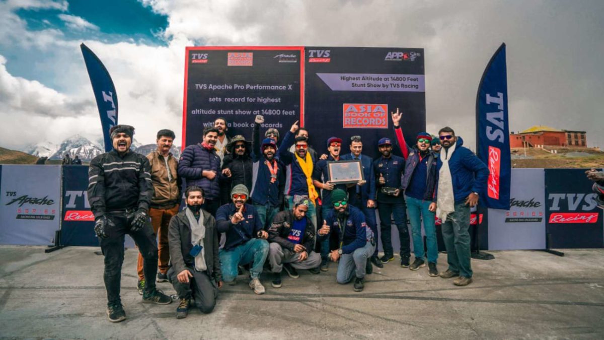 TVS Stunt record at Spiti