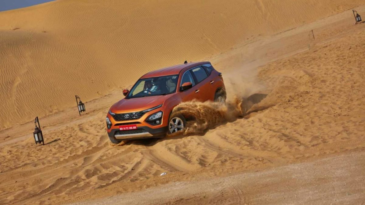 Tata Harrier off roading sand