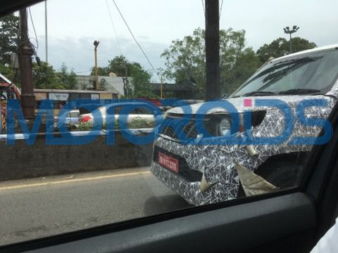 BS6 Mahindra TUV300 Plus Spied side front