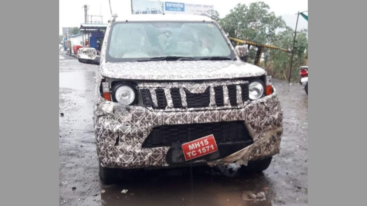 Next generation Mahindra TUV spy shot front