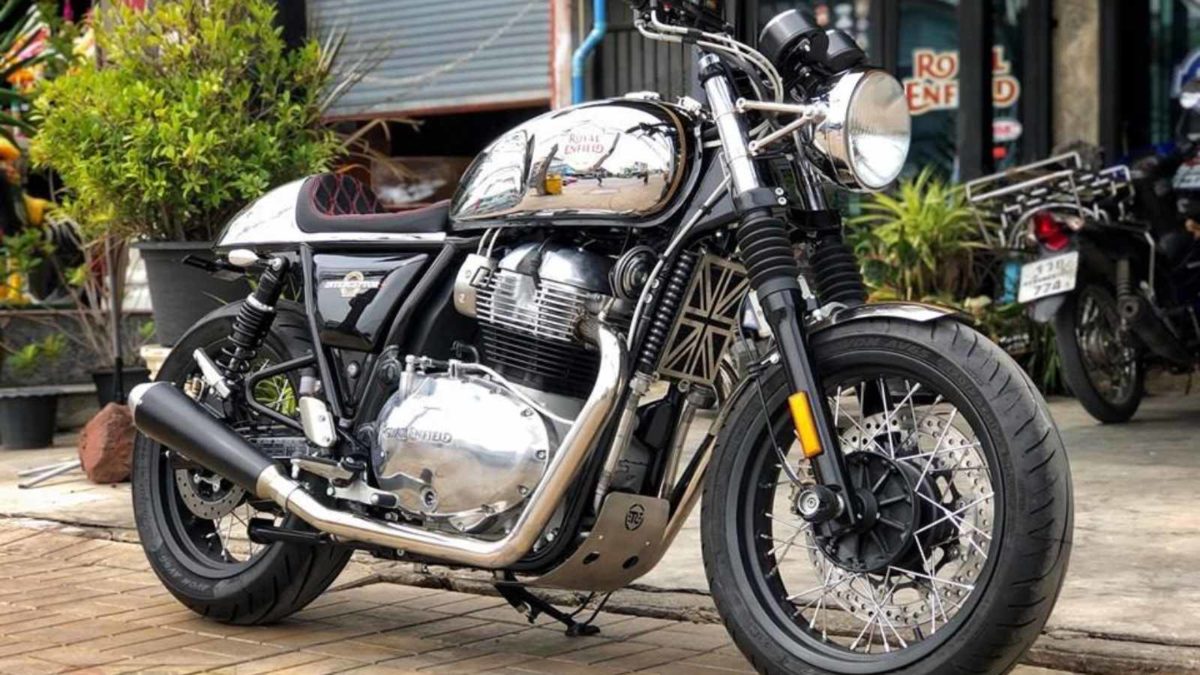 modified interceptor  cafe racer chrome