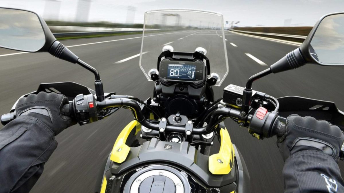 Suzuki V Strom  on road