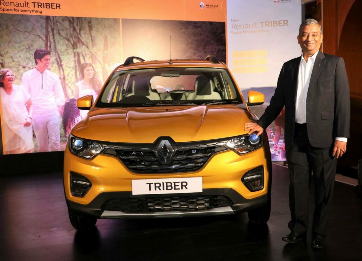 Mr. Venkatram Mamillapalle, Managing Director for Renault India Private Limited, and Head of Renault Operations in India, launches the Renault TRIBER at INR 4.95 lakhs