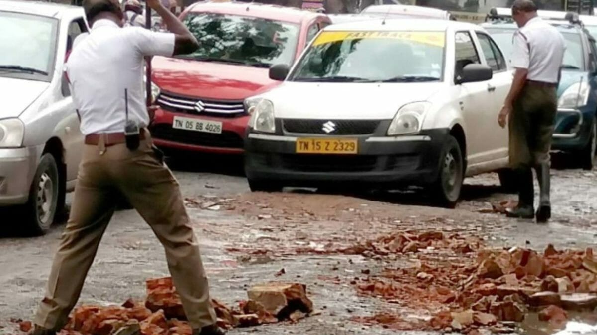 Bad roads in India