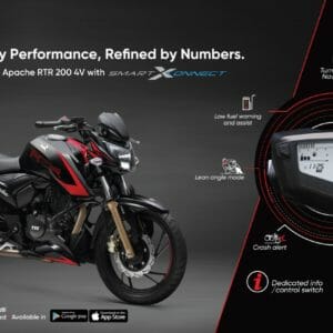 TVS SmartXonnect technology in the TVS TVS Apache RTR  V