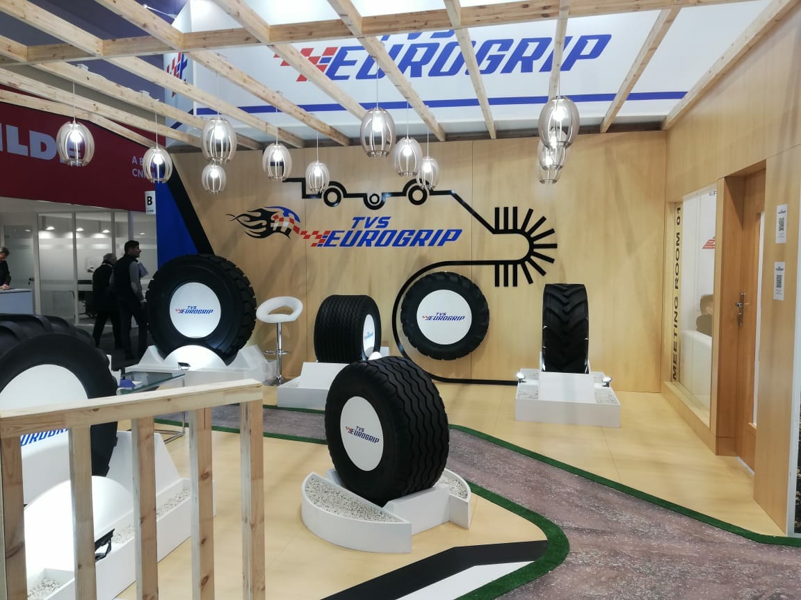 TVS Eurogrip stall at AGRITECHNICA 2019 in Hannover, Germany