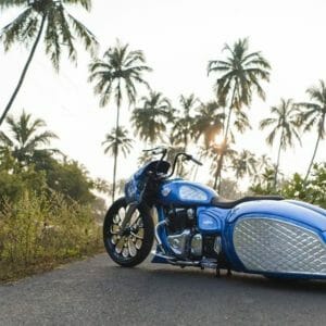 Royal Enfield  Bagger By TNT Customs Rear LEft