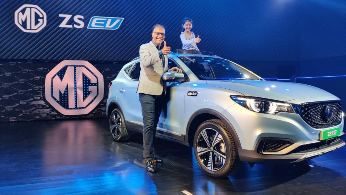 mg zs ev india unveil