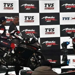 TVS Apache RR  Red and Black