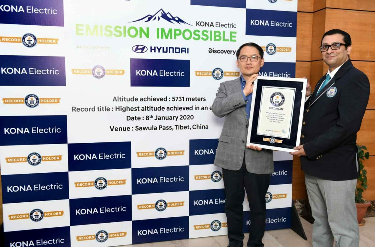 Hyundai Kona Electric Guinness Word Record