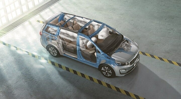 Kia Carnival India Airbags and Steel Structure