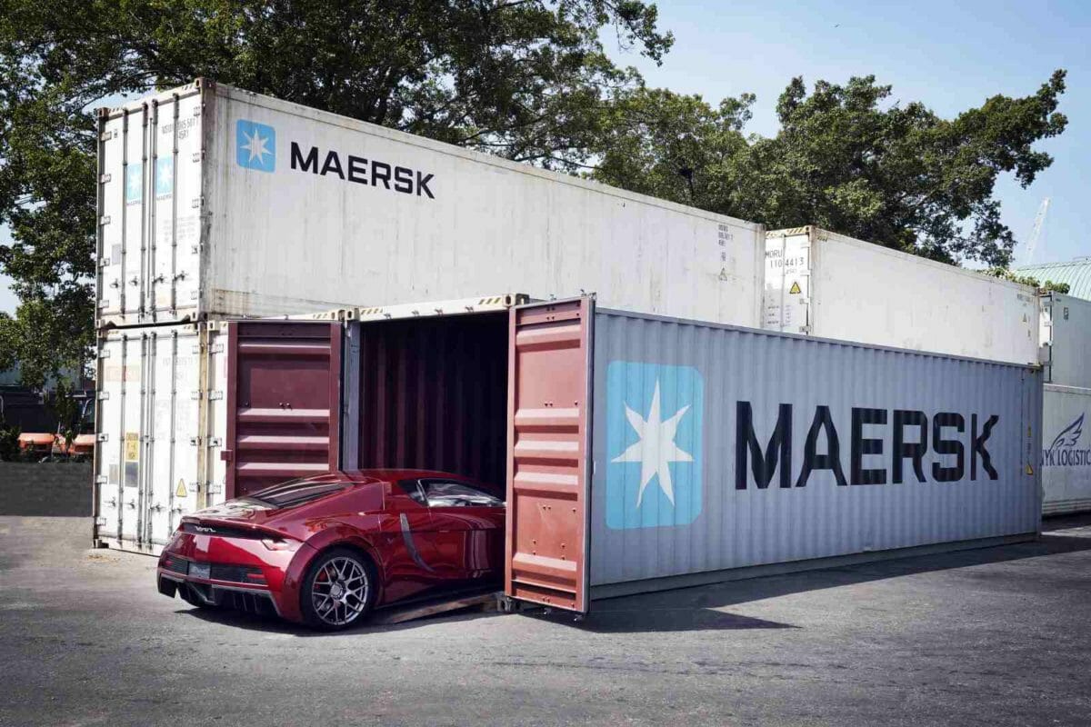 Loading of Vega Supercar into Maersk Container