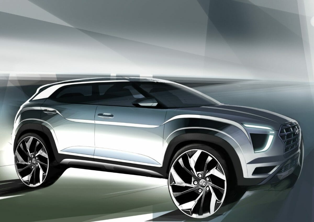 All new Hyundai Creta Design Sketch Front